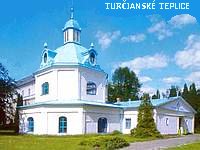 Modrý kúpel je známou charakteristickou budovou lázní Turčianské Teplice